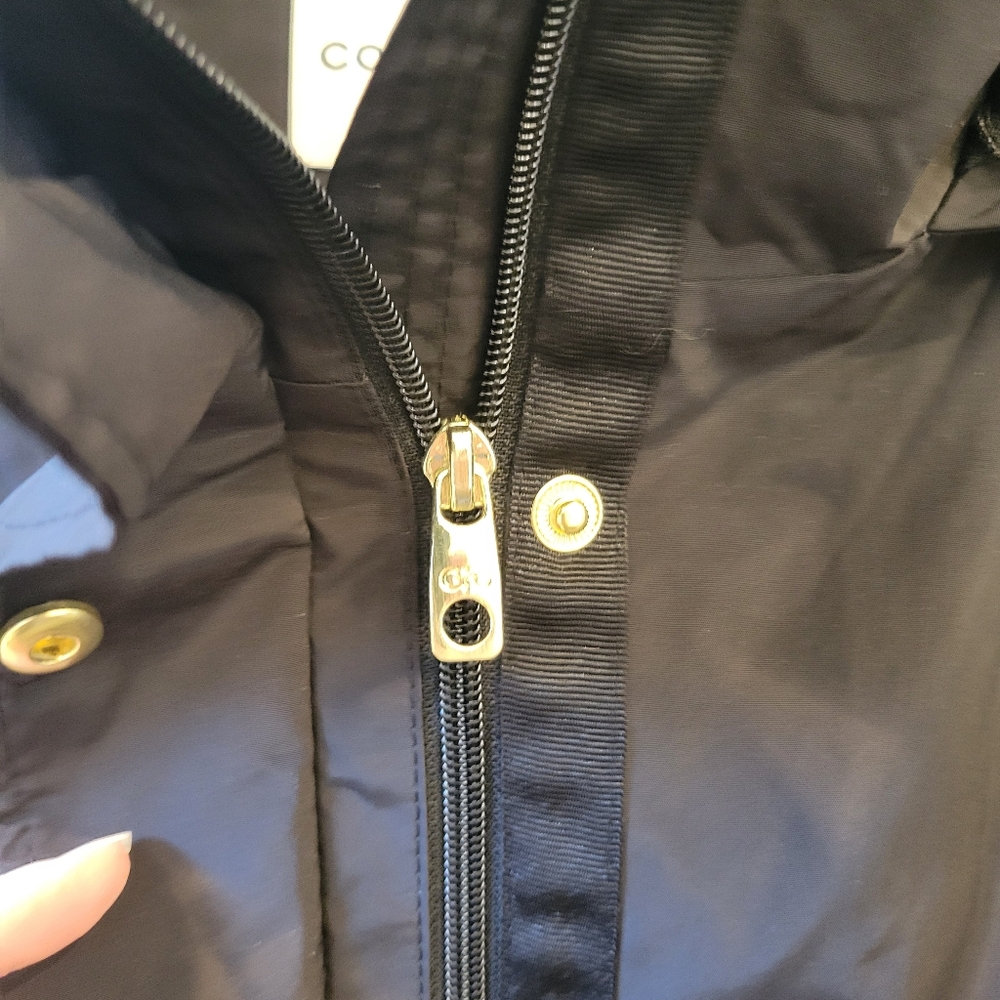 Cole Haan Rain Coat, Size M, Black - Picture 8 of 14